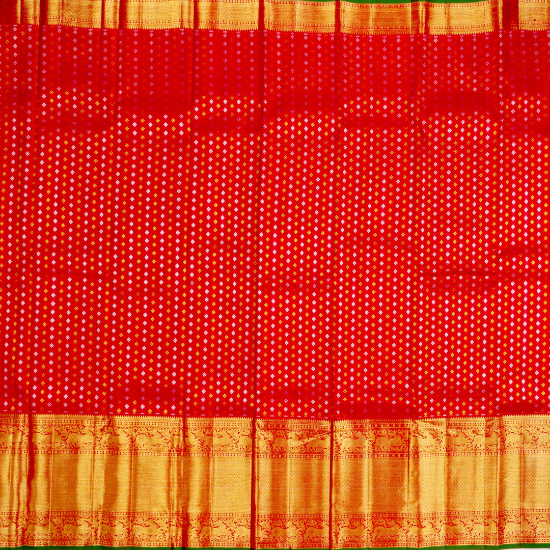 Kuberan Red Pure Kanchivaram Silk Saree