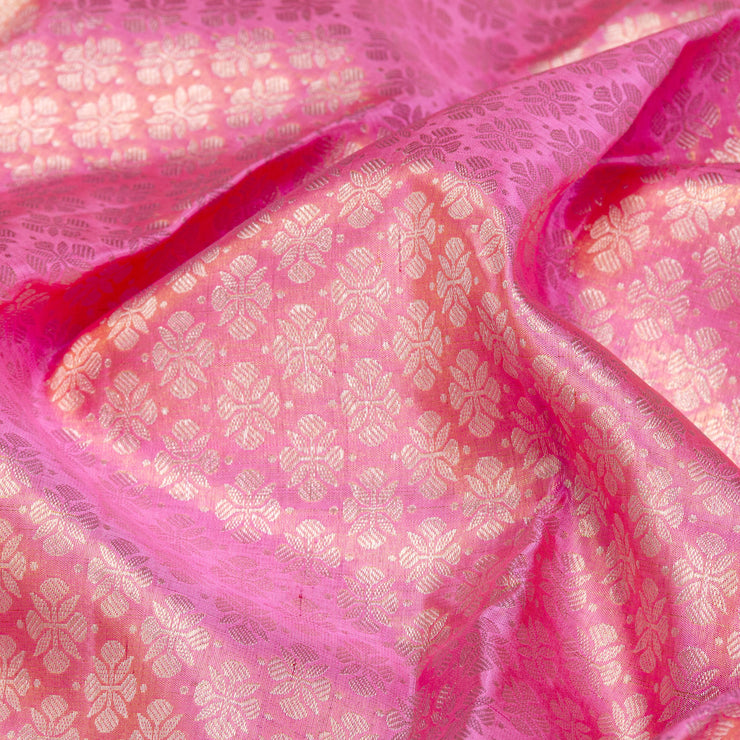 Kuberan Pink Pure Kanchivaram Silk Saree