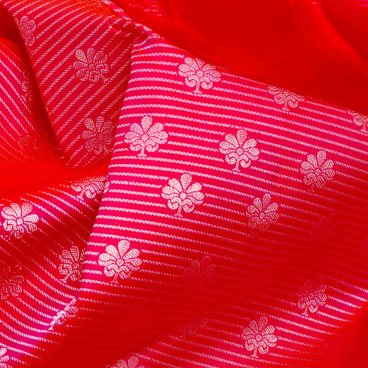 Kuberan Pink Blue Pure Kanchivaram Silk Saree