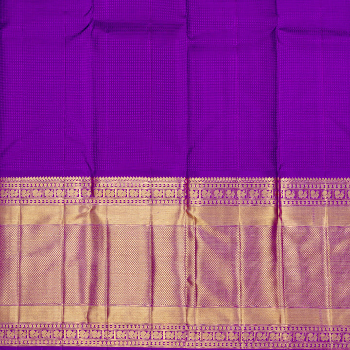 Kuberan Pink Blue Pure Kanchivaram Silk Saree