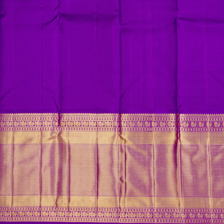 Kuberan Pink Blue Pure Kanchivaram Silk Saree