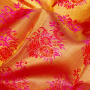 Kuberan Golden Pink Pure Kanchivaram Silk Saree