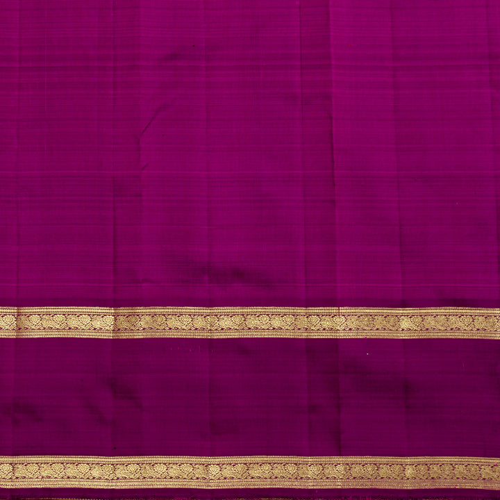 Kuberan Saffron Purple Pure Kanchivaram Silk Saree