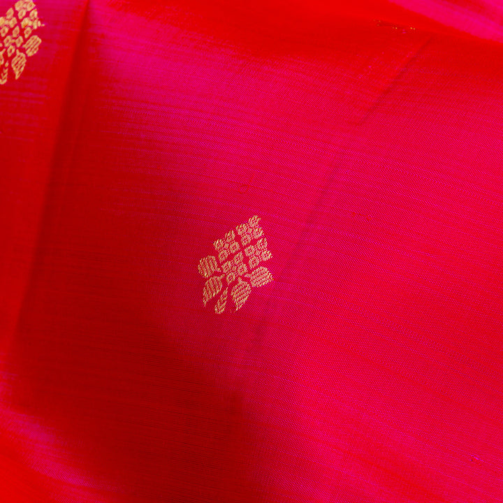 Kuberan Saffron Purple Pure Kanchivaram Silk Saree