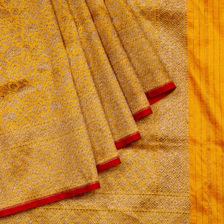 Kuberan Mustard Summer Silk Saree