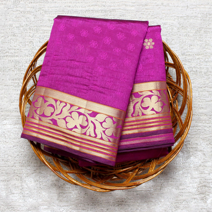 Kuberan Purple Taffeta Saree