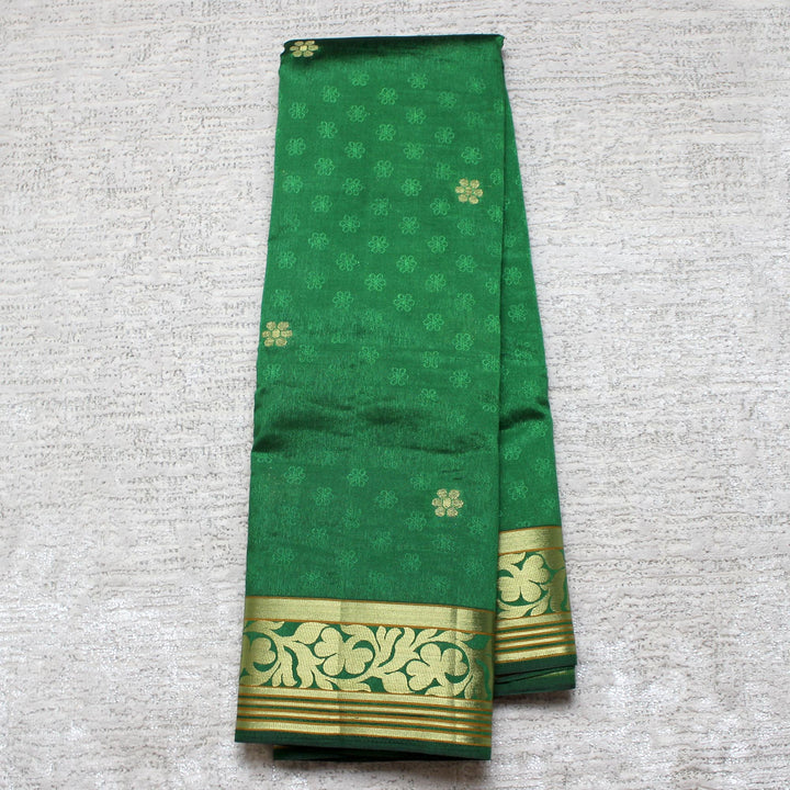 Kuberan Green Taffeta Saree