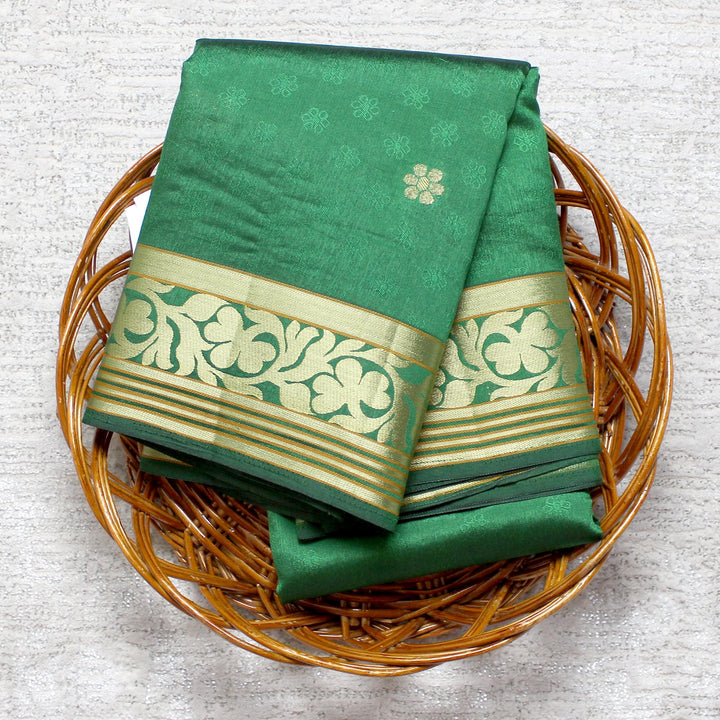Kuberan Green Taffeta Saree