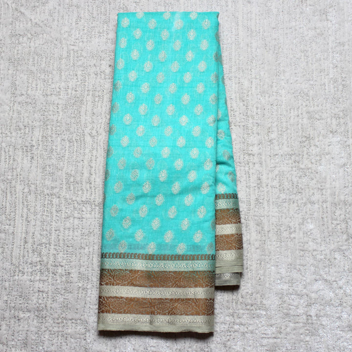 Kuberan Blue Taffeta Saree