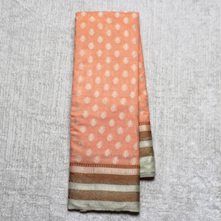 Kuberan Peach Taffeta Saree