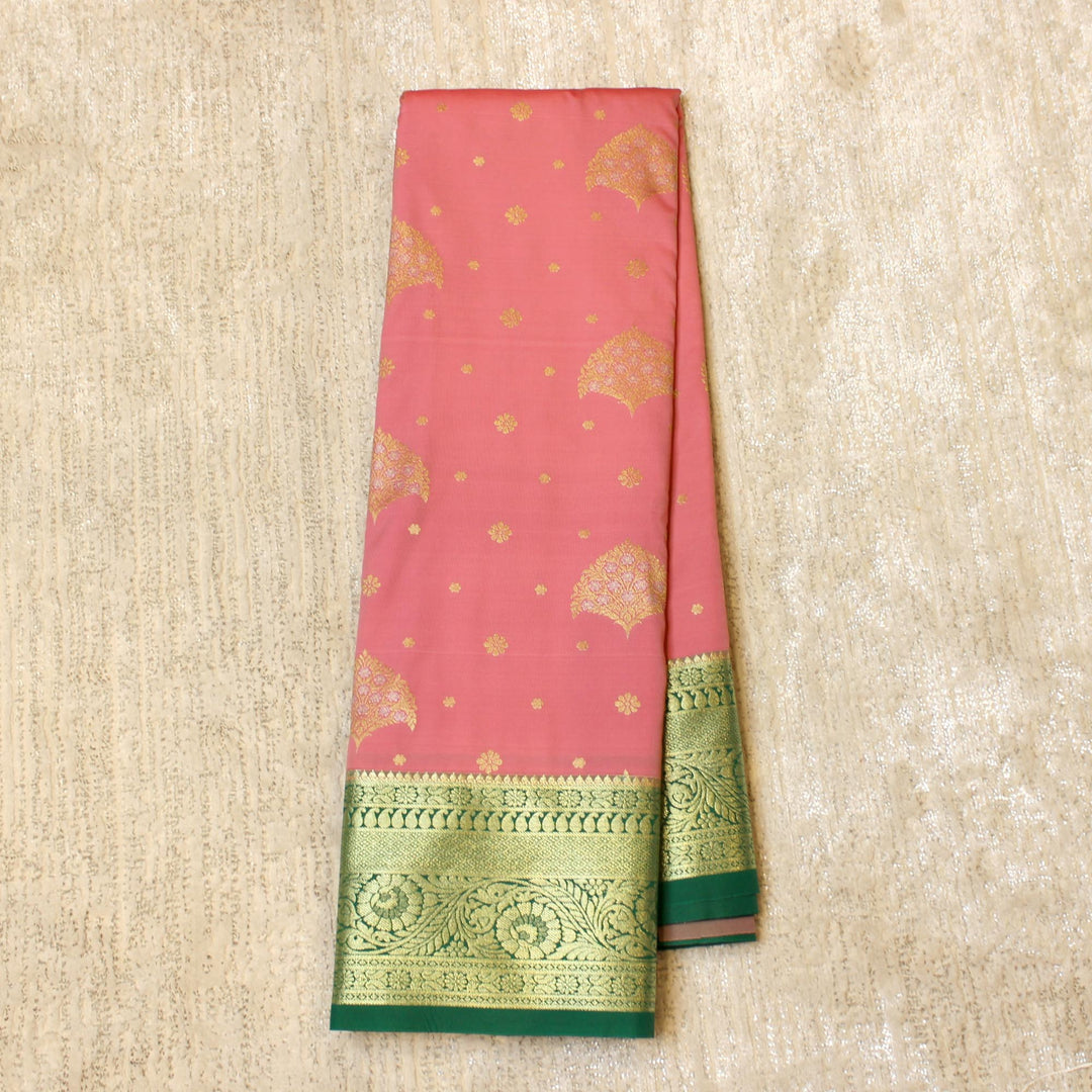 Kuberan Pink Green Semi Silk Saree