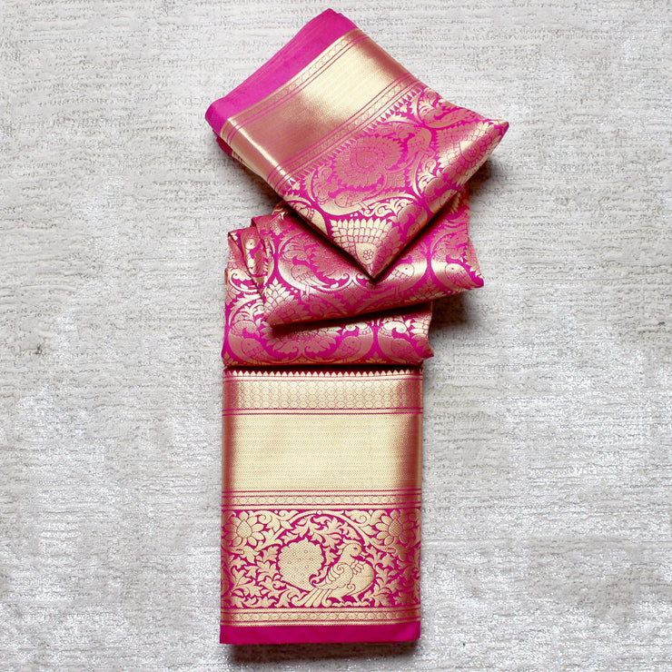 Kuberan Pink Semi Silk Saree