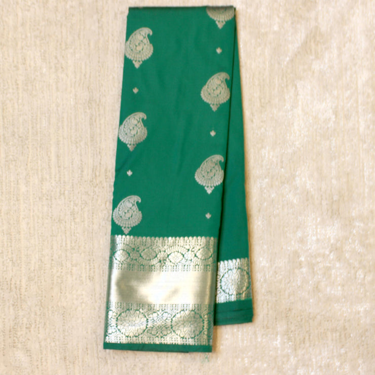 Kuberan Green Semi Silk Saree
