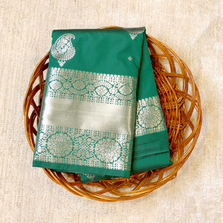 Kuberan Green Semi Silk Saree