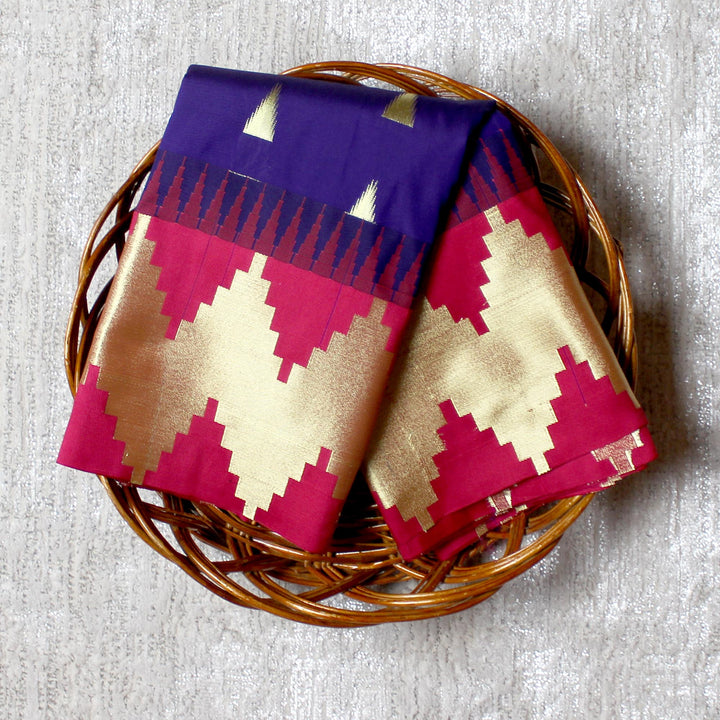 Kuberan Royal Blue Semi Silk Saree