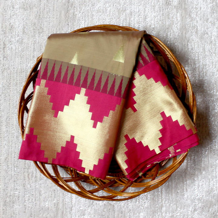 Kuberan Trouth Grey Semi Silk Saree