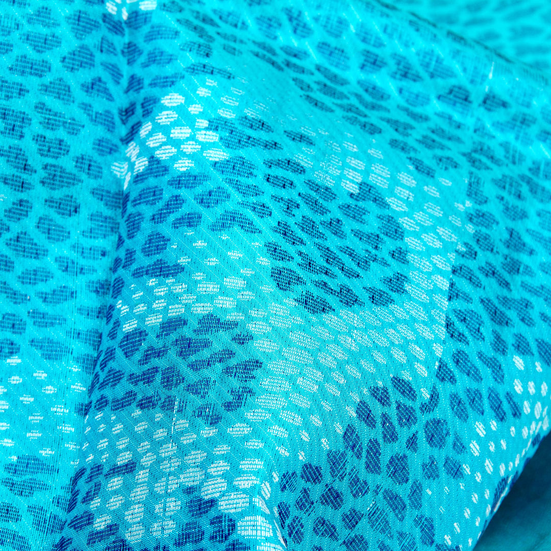 Kuberan Sky Blue Kanchivaram Silk Saree