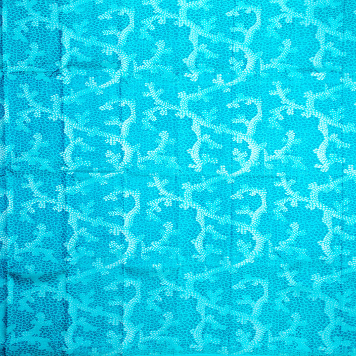 Kuberan Sky Blue Kanchivaram Silk Saree