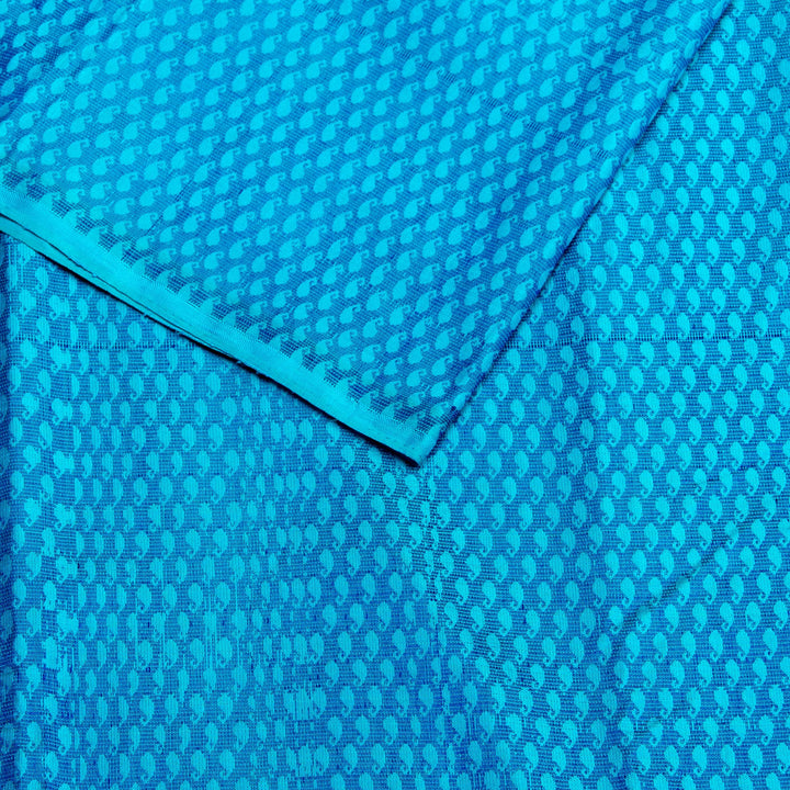 Kuberan Sky Blue Kanchivaram Silk Saree