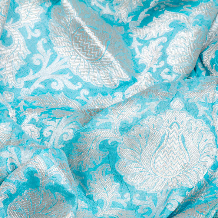 Kuberan Blue Net Banaras Silk Saree