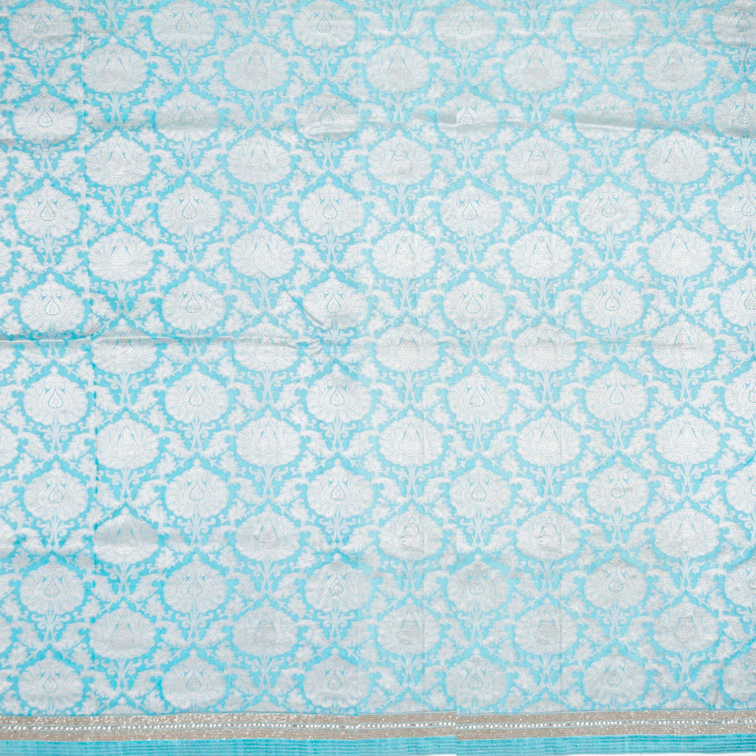 Kuberan Blue Net Banaras Silk Saree