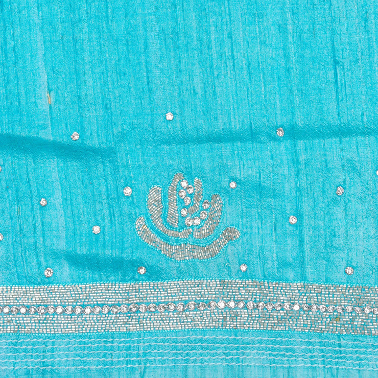 Kuberan Blue Net Banaras Silk Saree