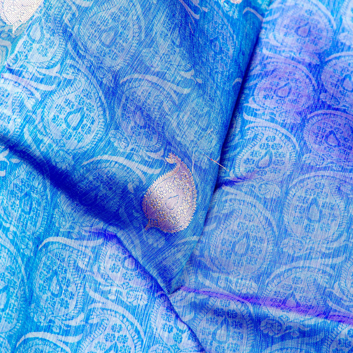 Kuberan Blue Kanchivaram Silk Saree