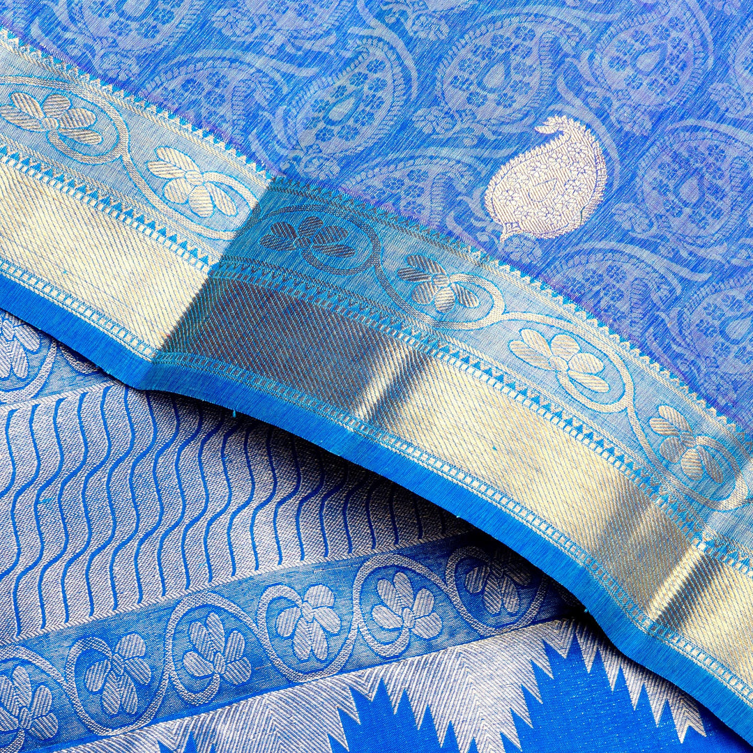 Kuberan Blue Kanchivaram Silk Saree