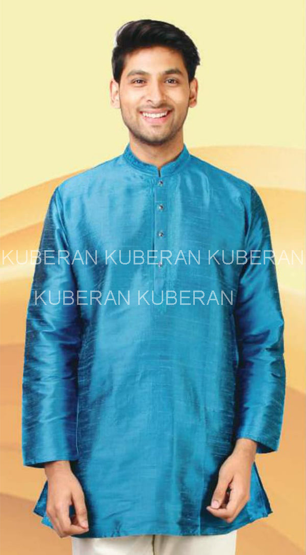 Blue Raw Silk Shirt