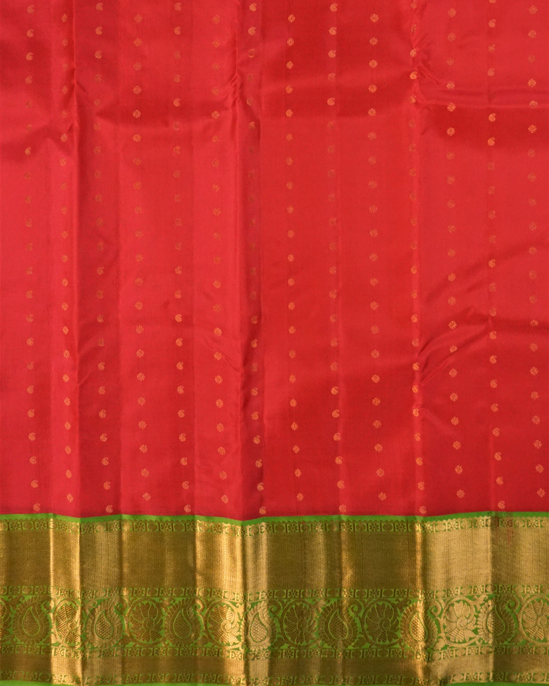 Kuberan Pink Green Pure Silk Saree