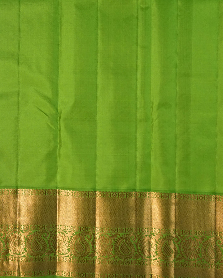 Kuberan Pink Green Pure Silk Saree