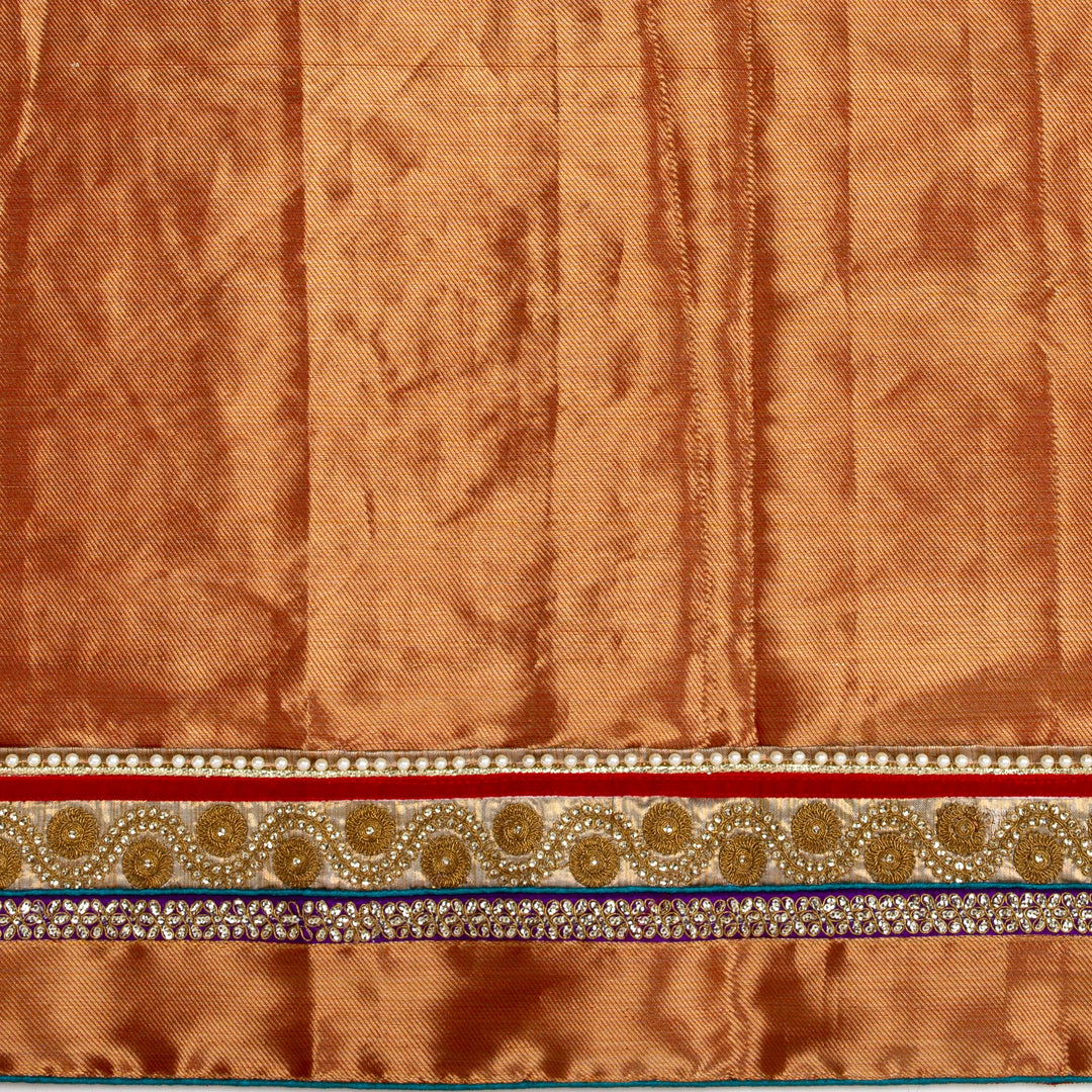 Kuberan Red Cream Fancy Designer Saree
