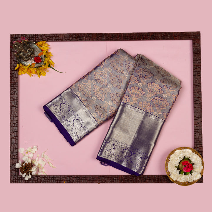 Kuberan Violet Kanchivaram Silk Saree