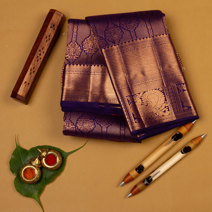 Kuberan Royalblue Kanchivaram Silk Saree
