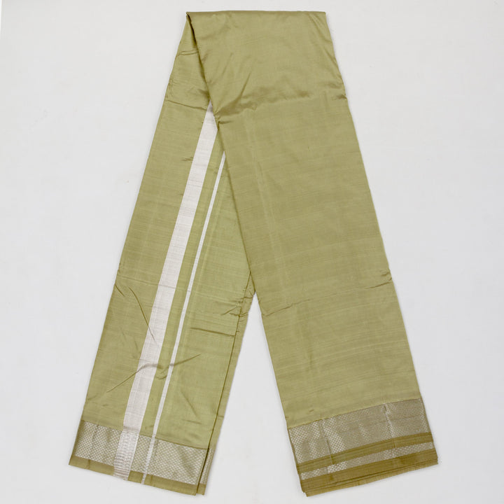 Kuberan Olive Dhoti and Olive Mysore Peta