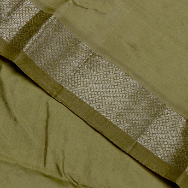 Kuberan Olive Dhoti and Olive Mysore Peta