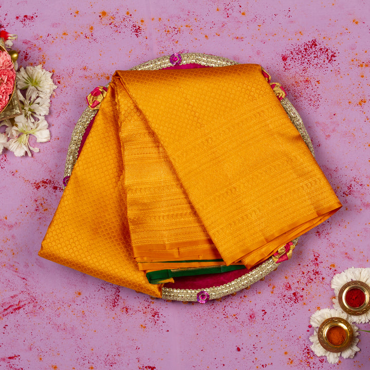 Kuberan Yellow Kanchivaram Silk Saree