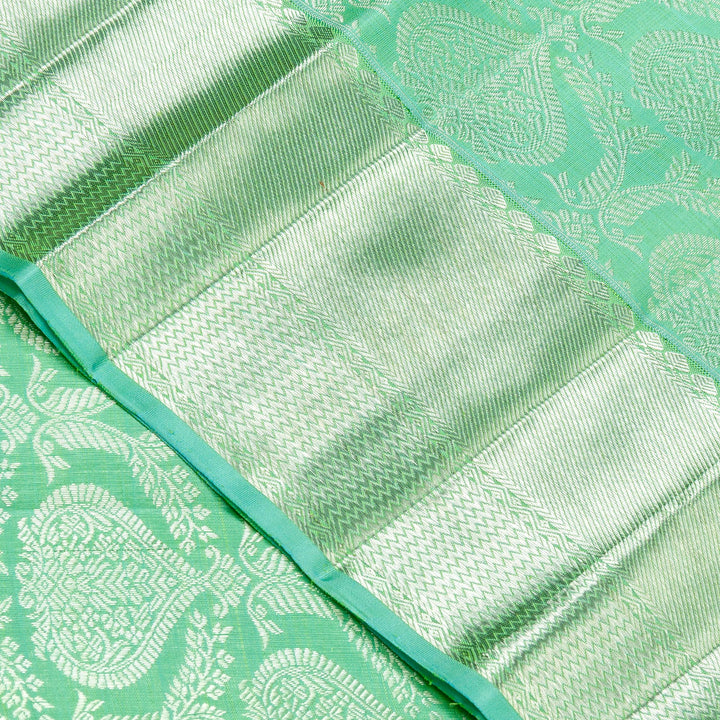 Kuberan Pista Green Kanchivaram Silk Saree