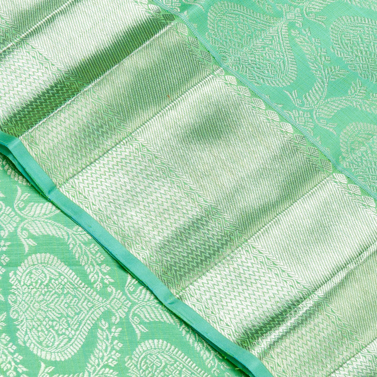 Kuberan Pista Green Kanchivaram Silk Saree
