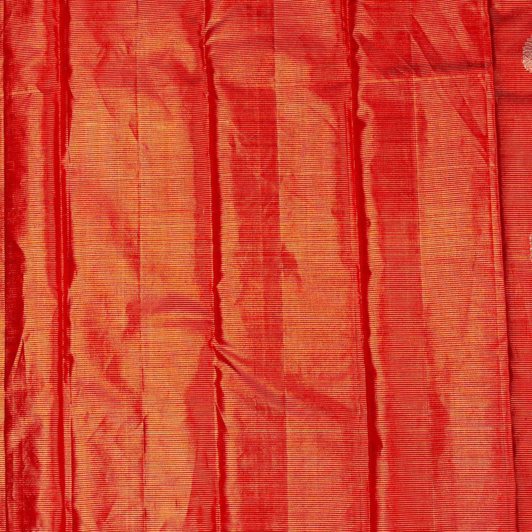 Kuberan Orange Kanchivaram Silk Saree
