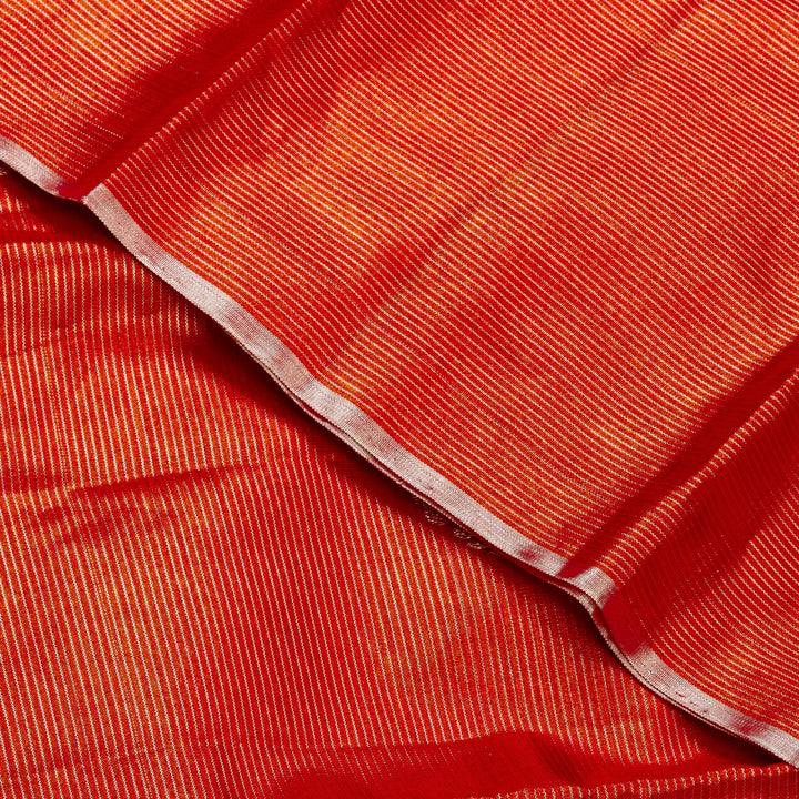 Kuberan Orange Kanchivaram Silk Saree