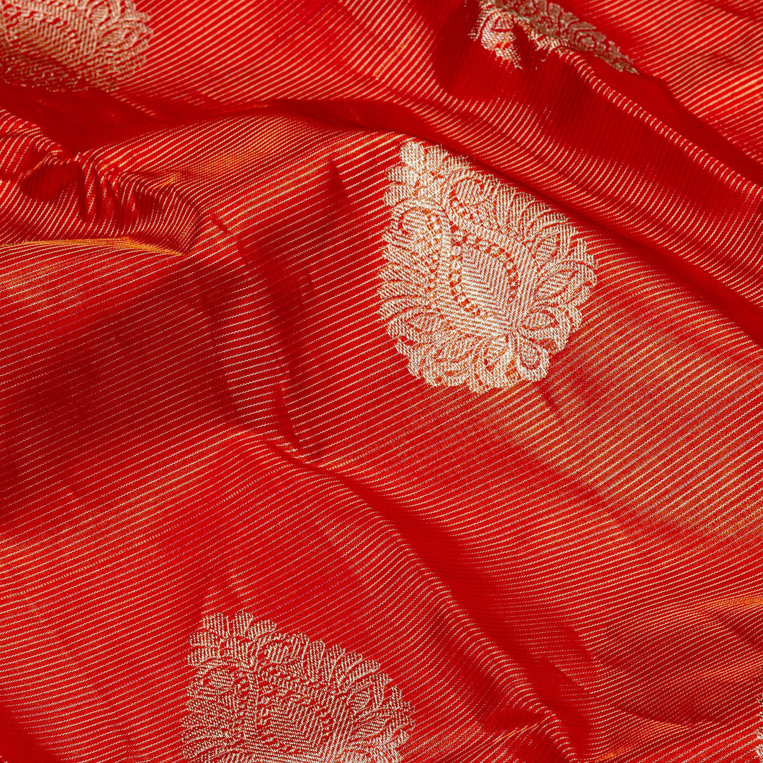 Kuberan Orange Kanchivaram Silk Saree