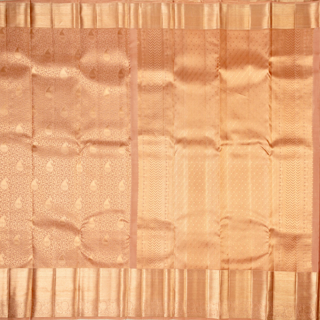 Kuberan Peach Kanchivaram Silk Saree