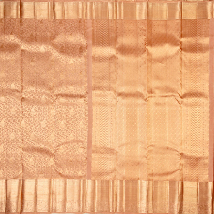 Kuberan Peach Kanchivaram Silk Saree