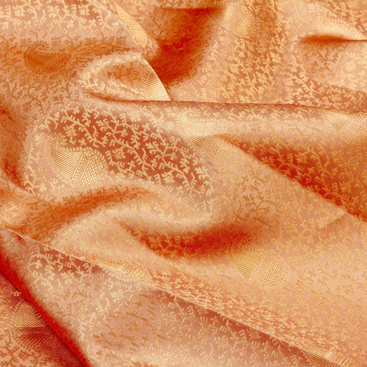Kuberan Peach Kanchivaram Silk Saree