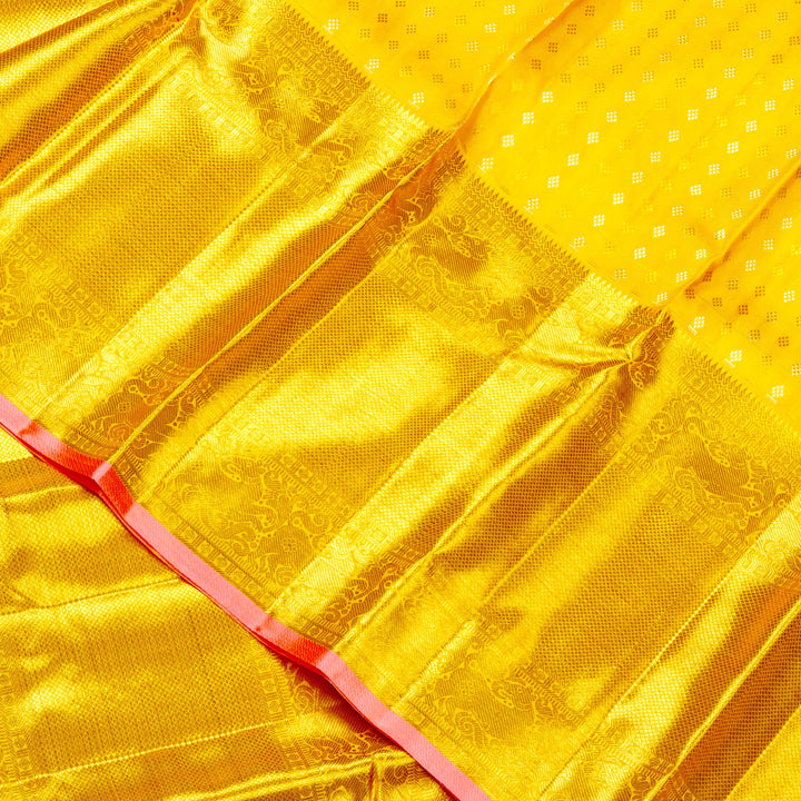 Kuberan Yellow Kanchivaram Silk Saree