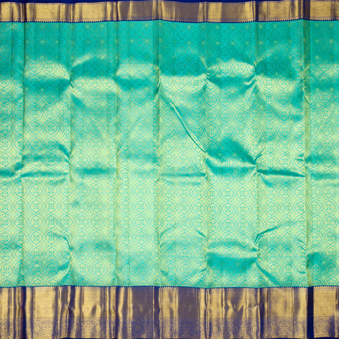 Kuberan Blue With Royal Blue Border Kanchivaram Silk Saree