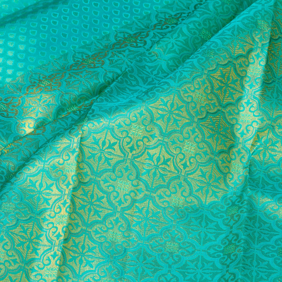 Kuberan Blue With Royal Blue Border Kanchivaram Silk Saree