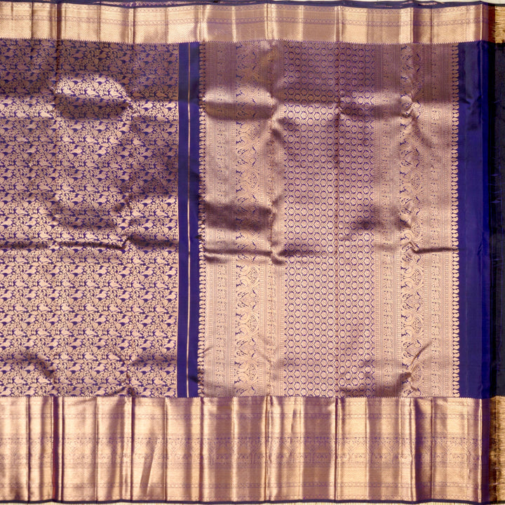 Kuberan Royal Blue Kanchivaram Silk Saree