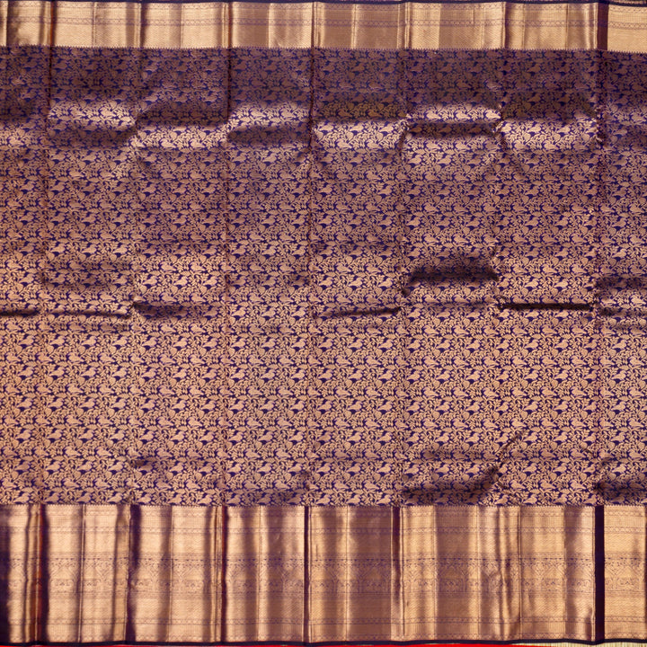 Kuberan Royal Blue Kanchivaram Silk Saree